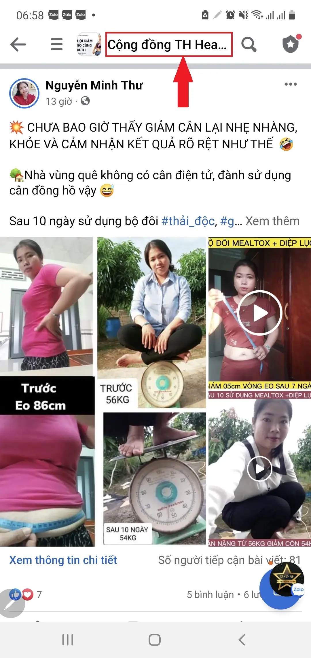 Feedback giảm vòng eo sau 7 ngày dùng bộ đôi Mealtox và Diệp lục TH Health