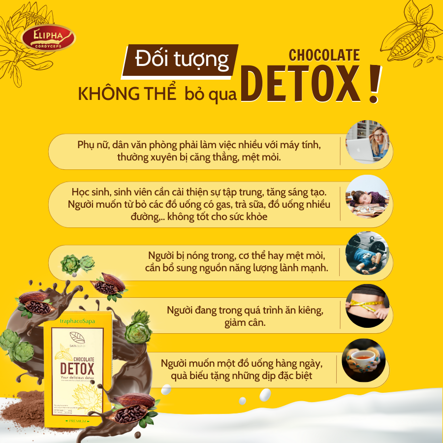 Đối tượng sử dụng Chocolate Detox - Kuchen Việt Nams