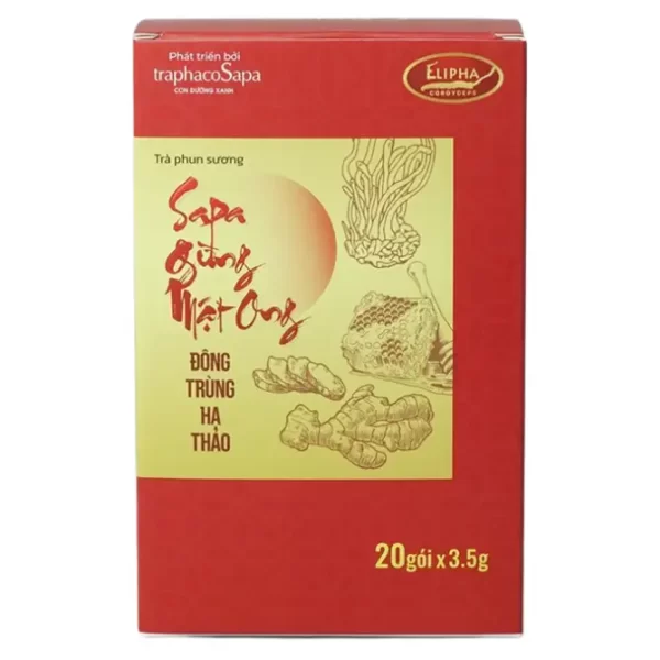 Trà gừng mật ong Đông Trùng Hạ Thảo Sapa phun sương Elipha chính hãng giá tốt - Traphaco Sapa - Vitafood - Kuchen Vietnam