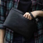 Túi da cầm tay Clutch WRAP HAVIAS đen