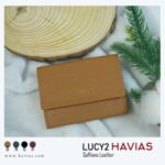 Ví da mini cúc bấm LUCY2 HAVIAS nâu