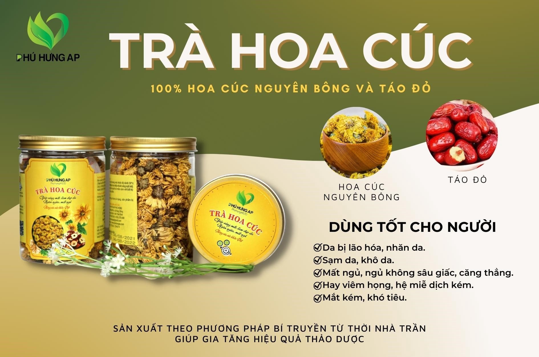 Trà hoa cúc táo đỏ (Phú Hưng AP) - Droppiishops