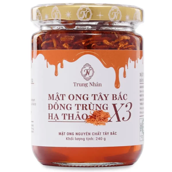 Mật ong Tây Bắc Đông Trùng Hạ Thảo X3 Trung Nhân (240gr) chính hãng giá tốt - Kuchen Vietnam