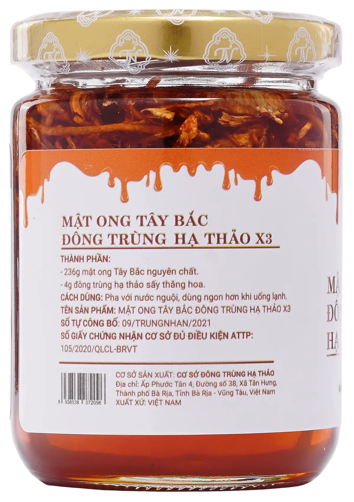 Thông tin sản phẩm Mật ong Tây Bắc Đông Trùng Hạ Thảo X3 Trung Nhân(240gr) chính hãng giá tốt - Kuchen Vietnam