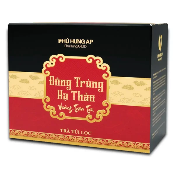 Trà túi lọc Đông Trùng Hạ Thảo hộp 80g (Phú Hưng AP) chính hãng giá tốt - Kuchen Vietnam