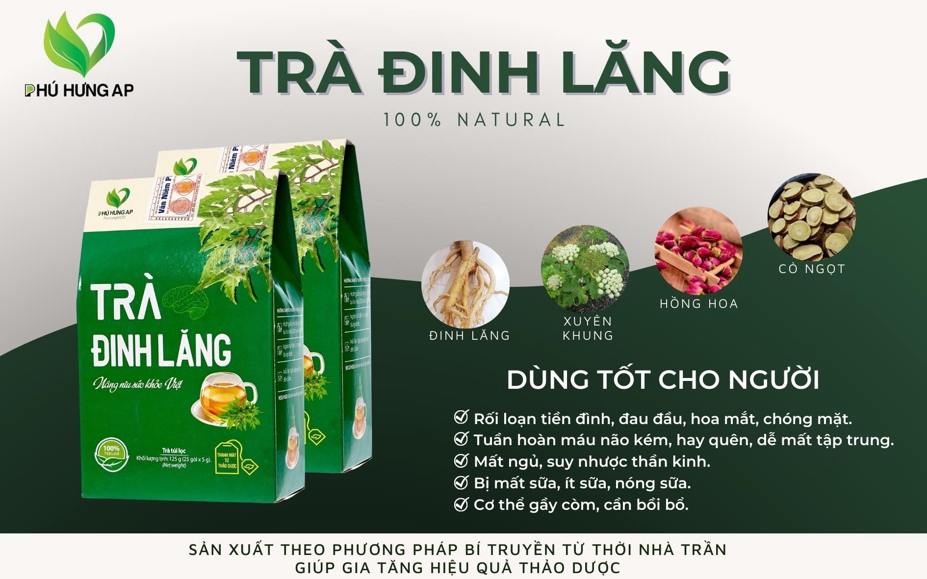 Trà Đinh Lăng tốt cho sức khỏe [Phú Hưng AP]