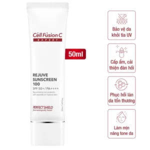 Cell Fusion C Expert – Kem chống nắng bảo vệ, tái tạo da Rejuve Sunscreen 100 SPF50+, PA++++ - Kuchen Vietnam