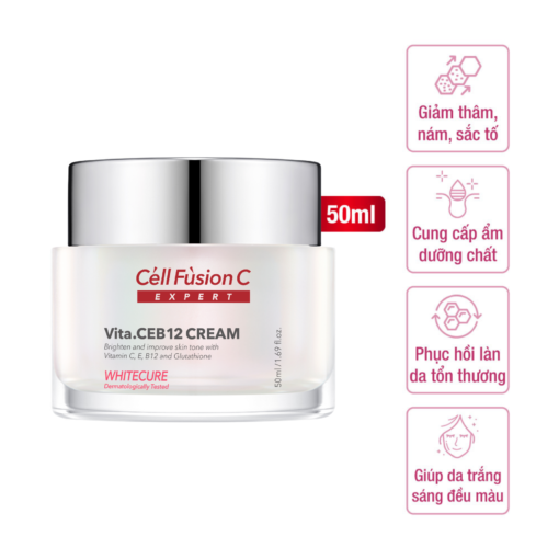Cell Fusion C Expert – Kem dưỡng trắng & đều màu da White Cure Vita.CEB12 CREAM - Droppiishops