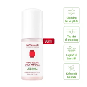 Cell Fusion C Expert – Tinh chất chăm sóc da nhờn mụn Final Rescue Syrup Ampoule - Droppiishops