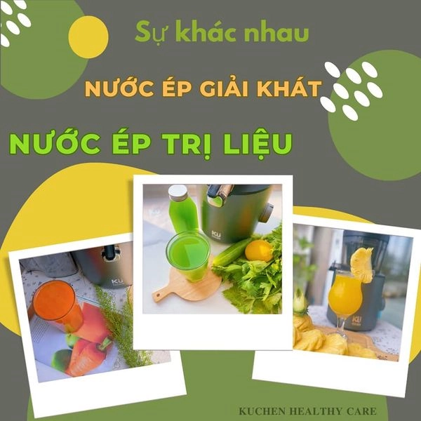 Sự khác nhau giữa nước ép giải khát và nước ép trị liệu