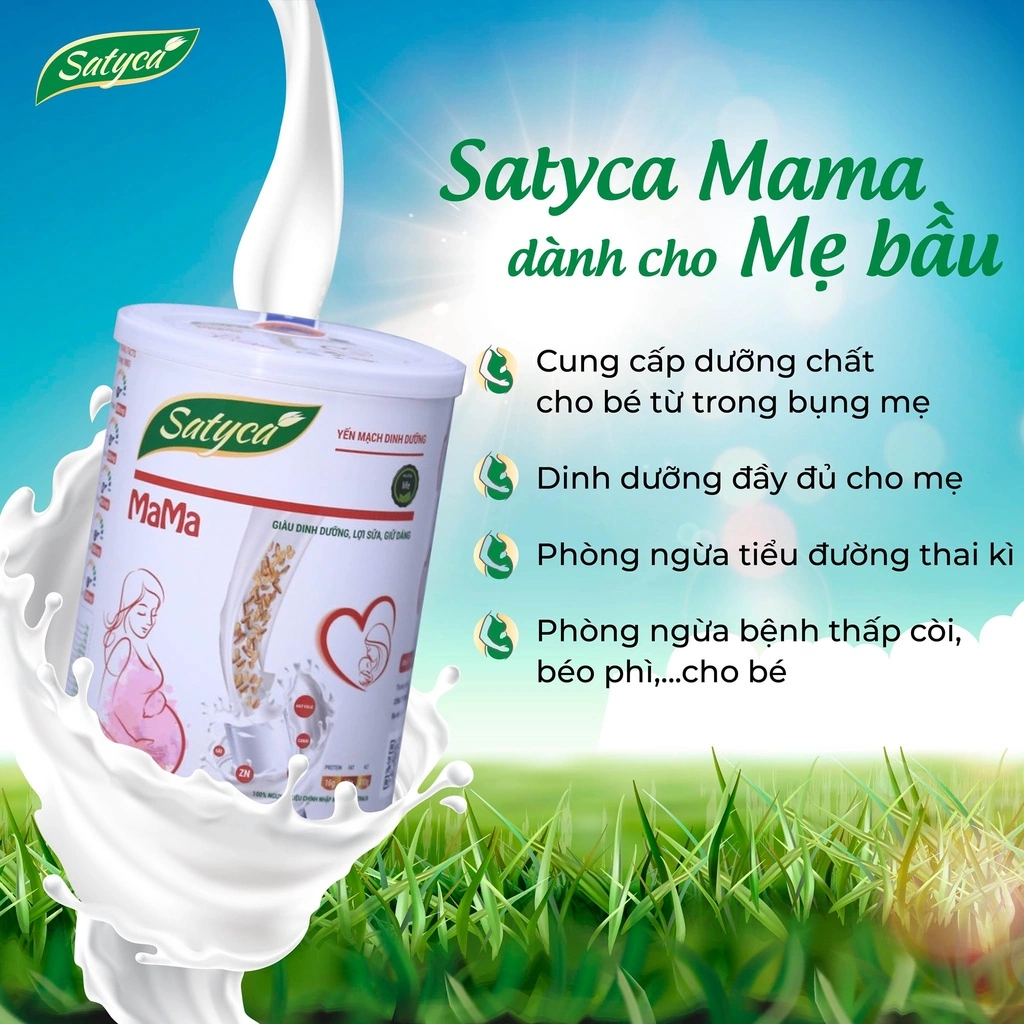 Sữa yến mạch dinh dưỡng Satyca Mama dành cho bà bầu