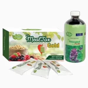 Combo mini thải độc giảm cân TH Health (1 chai diệp lục, 7 gói Mealtox) chính hãng giá tốt - Kuchen Vietnam