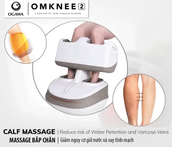 Dụng cụ massage bắp chân OGAWA foot reflexology Omknee 2.0 (OF-2004) - giảm nguy cơ giữ nước và suy giãn tĩnh mạch - Kuchen Vietnam