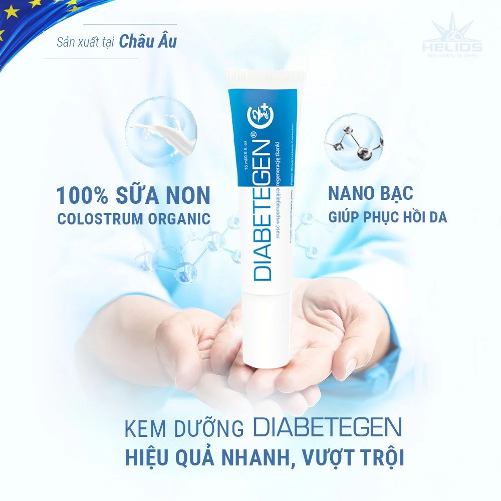 Kem dưỡng phục hồi da Diabetegen chính hãng giá rẻ - kết hợp giữa sữa non và nano bạc - Kuchen Vietnam