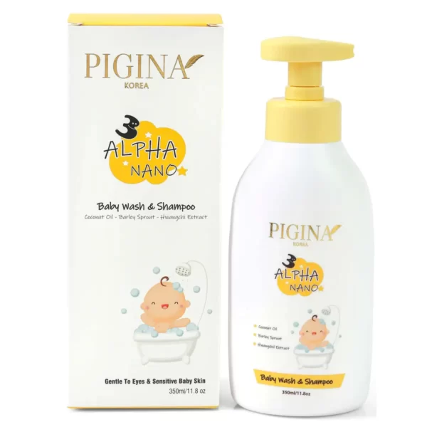 Sữa tắm gội toàn thân cho bé Pigina Baby Wash & Shampoo 350ml chính hãng giá tốt - Kuchen Vietnam