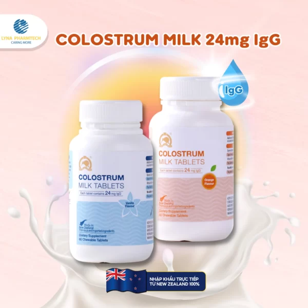 Viên nhai sữa non 24IgG 60 viên KGK Milk Colostrum - Lyna Pharmtech - Kuchen Vietnam