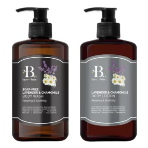 Bộ chăm sóc cơ thể Lavender & Chamomile chính hãng giá tốt - Cấp ẩm thư giãn và làm dịu Bare for Bare - Kuchen Vietnam