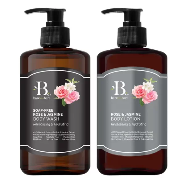 Bộ chăm sóc cơ thể Rose and Jasmine - Cấp ẩm và phục hồi Bare for Bare chính hãng giá tốt - Kuchen Vietnam