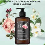 Gel tắm dưỡng ẩm Bare For Bare chính hãng giá tốt - Rose & Jasmine (phục hồi & dưỡng ẩm) - Kuchen Vietnam