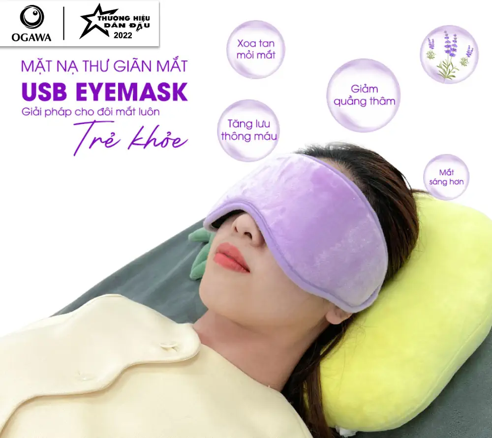 Máy Massage mắt USB Eye Mask With Lavender Aroma Ogawa - Giải pháp cho đôi mắt trẻ khỏe - Kuchen Vietnam