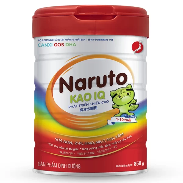 Sữa bột Naruto KAO IQ chính hãng giá tốt 850g - Phát triển chiều cao - SK Milk - Kuchen Vietnam