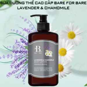 Sữa dưỡng thể dưỡng ẩm Bare For Bare chính hãng giá tốt - Lavender & Chamomile (thư giãn & làm dịu) - Kuchen Vietnam