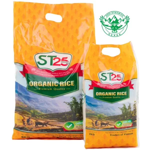 Gạo ST25 hữu cơ - ST25 organic rice AGRI-DYNAMICS chính hãng giá tốt - Kuchen Vietnam