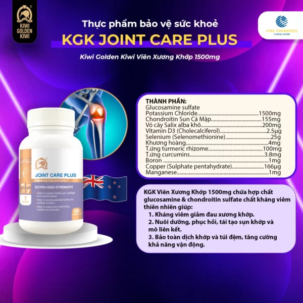 Hỗ trợ xương khớp với công thức vàng Joint Care Plus