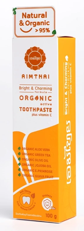 Kem Đánh Răng Thảo Dược Organic Amthai Công thức trắng răng