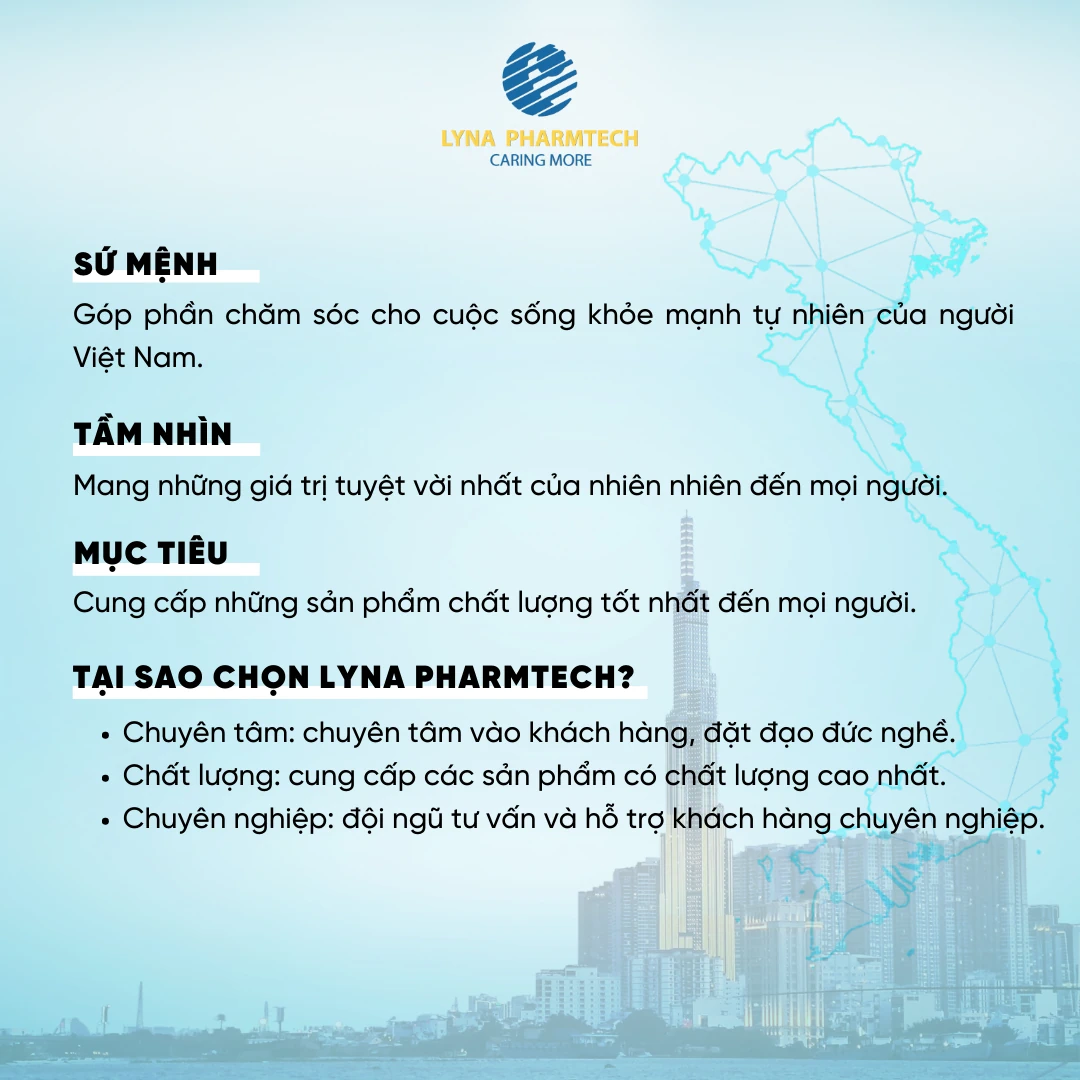 Sứ mệnh, tầm nhìn, mục tiêu, tại sao chọn Lyna Pharmtech - Kuchen Vietnam